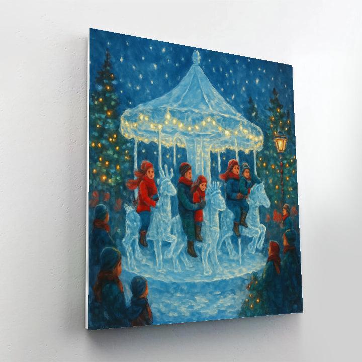 Icicle Carousel Night paint by color