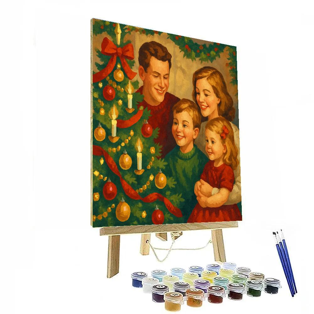 Trimming The Tree Painting by numbers kit
