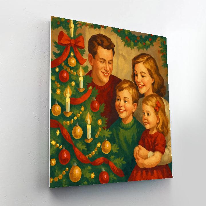 Trimming The Tree Painting by numbers kit