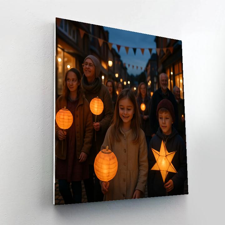 Laneway Lantern Parade Number painting