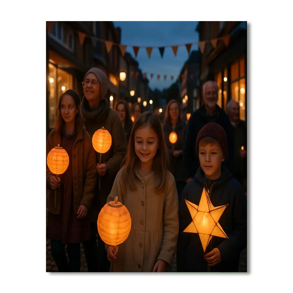 Laneway Lantern Parade Number painting