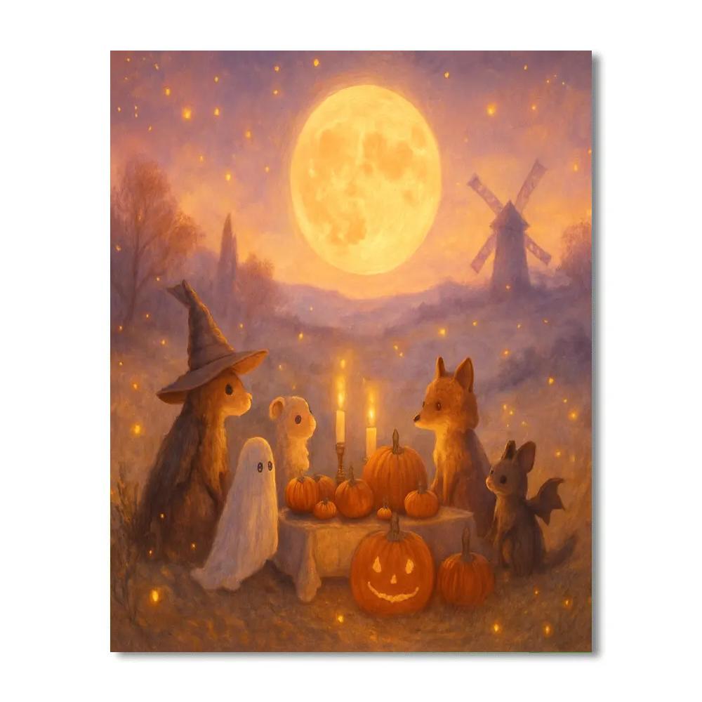 Harvest Moon Tea Party Numbered painting kits