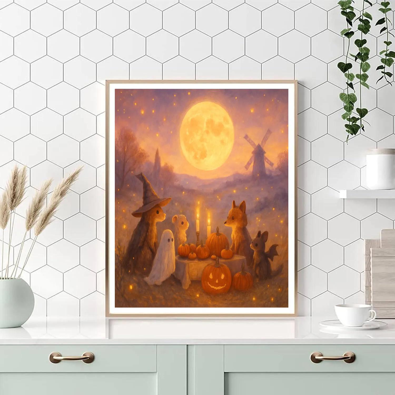 Harvest Moon Tea Party Numbered painting kits
