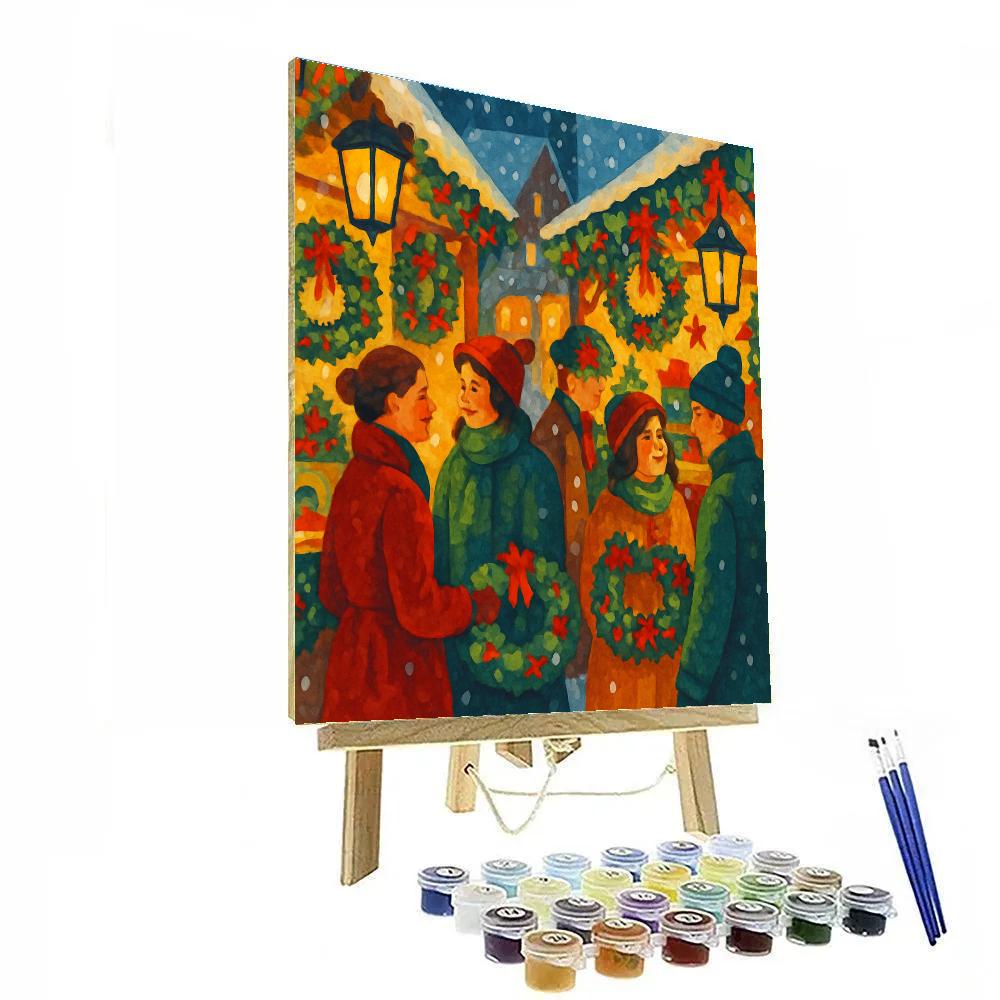 Market Of Wreaths Paint by numbers kits