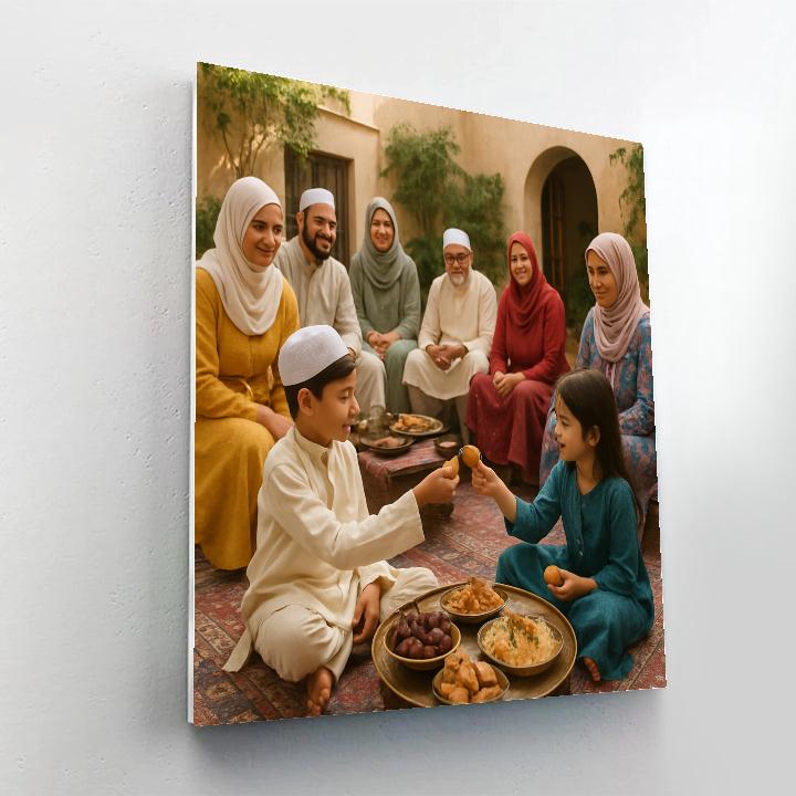 Eid Morning Feast Courtyard DIY paint by numbers