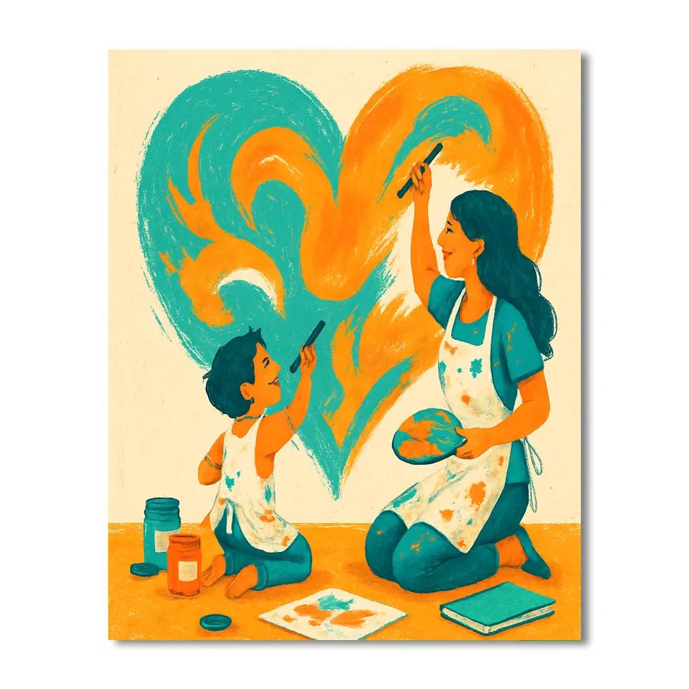 Art Studio Collaboration paint by numbers