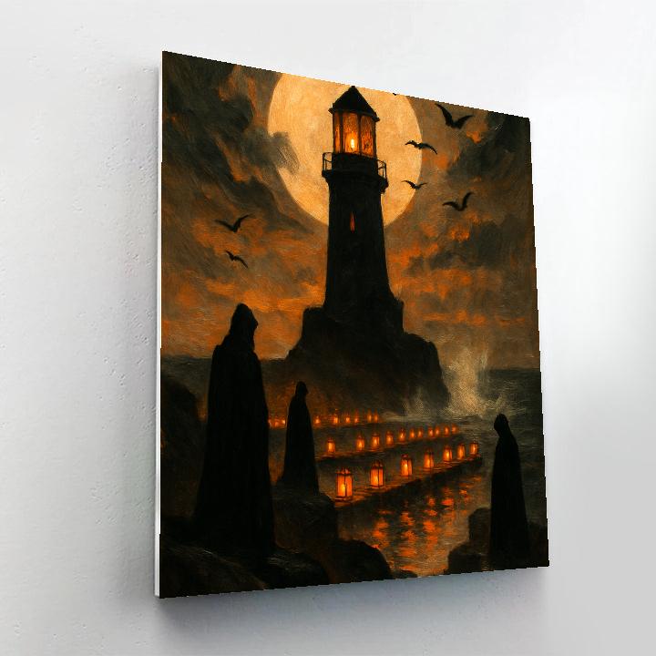 Nocturne Of The Lantern Keep paint by color