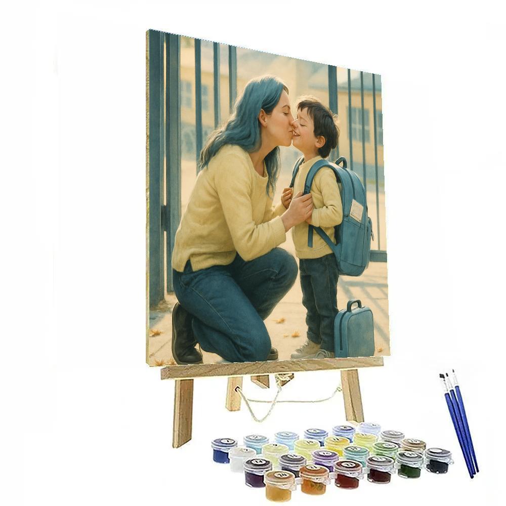 Morning School Run Kiss Paint by numbers kits