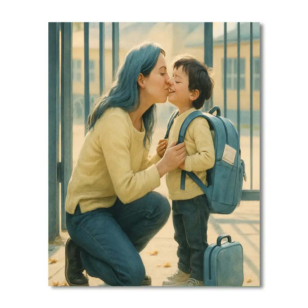 Morning School Run Kiss Paint by numbers kits