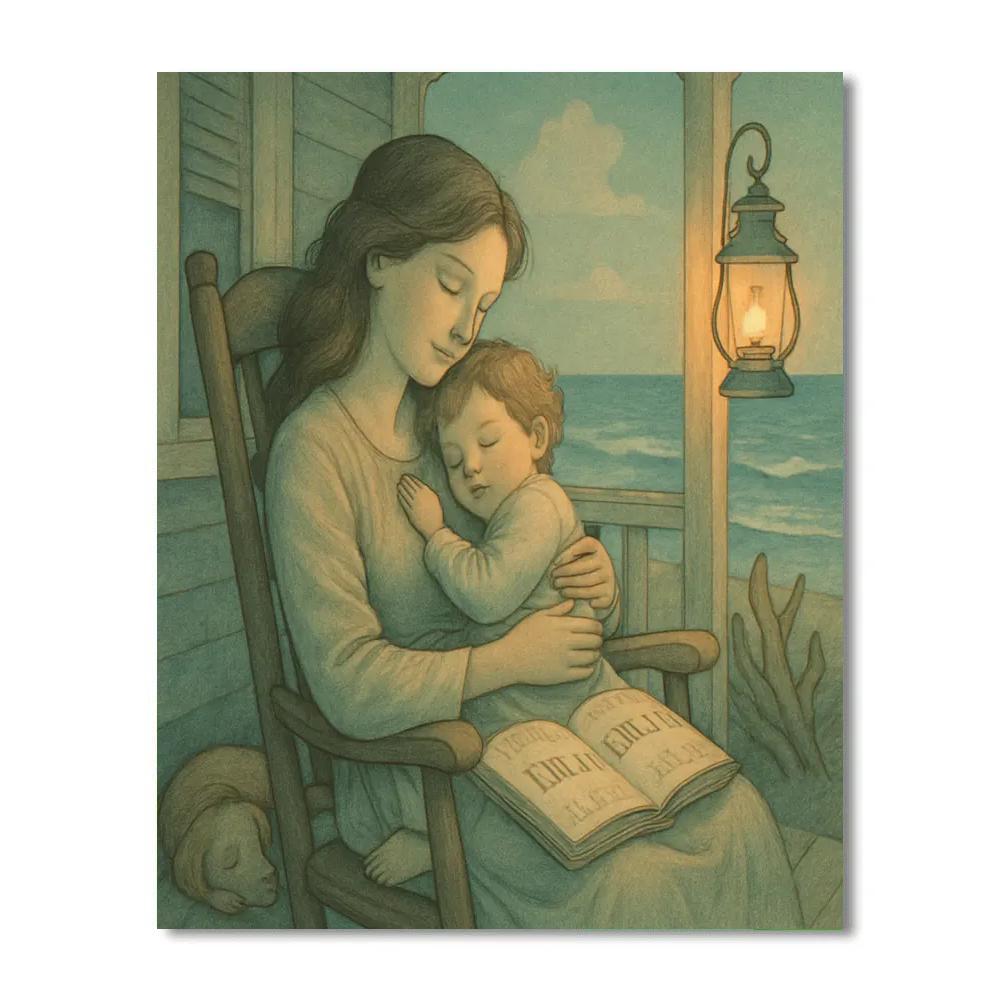 Seaside Bedtime Lullaby paint by numbers