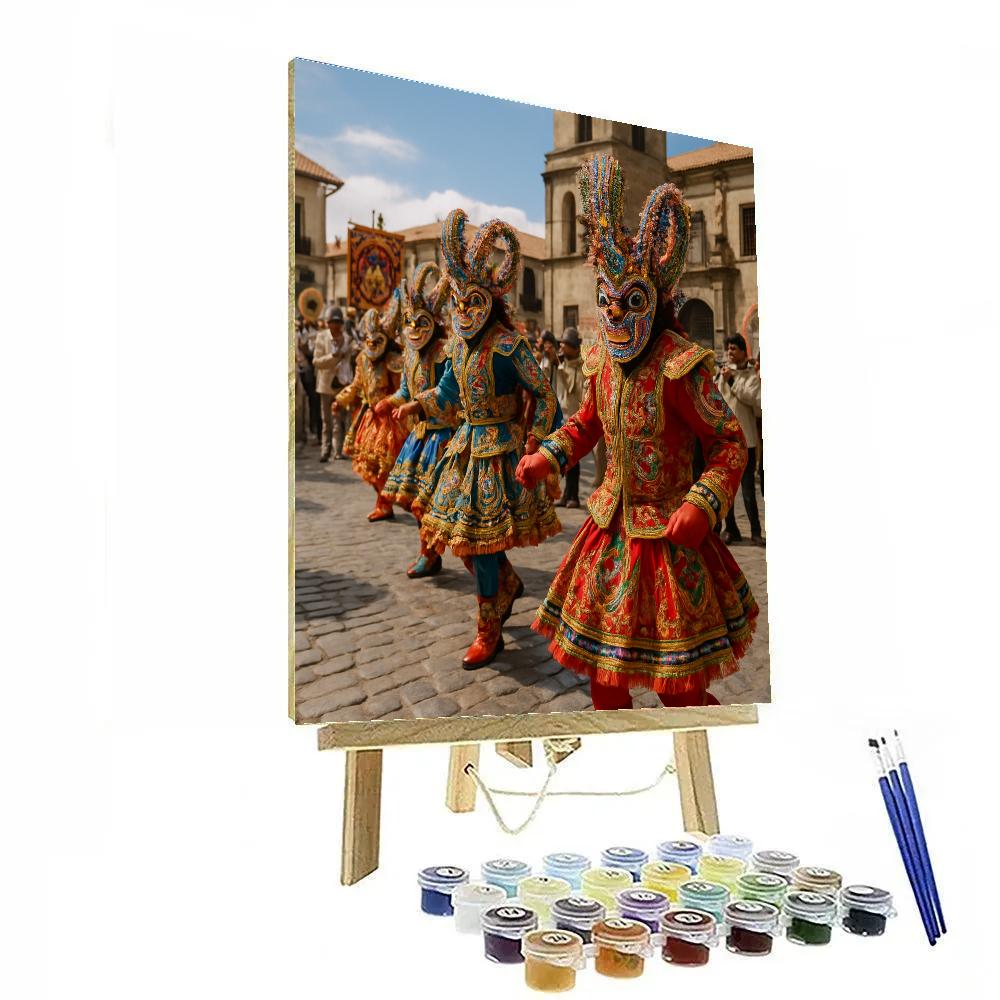 Carnaval De Oruro Religious Procession paint by numbers