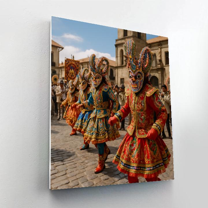 Carnaval De Oruro Religious Procession paint by numbers