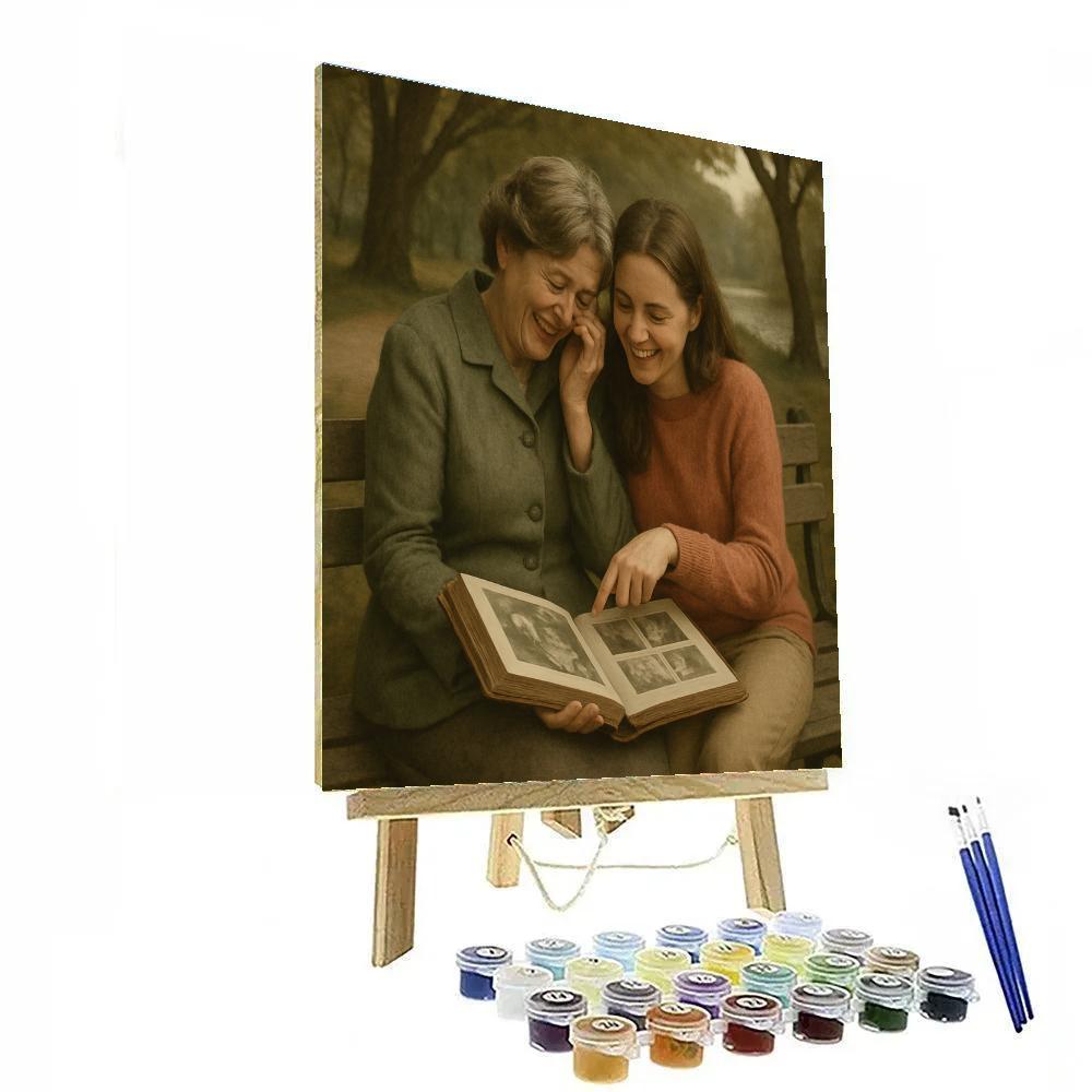 Park Bench Reminiscence Walk paint by number