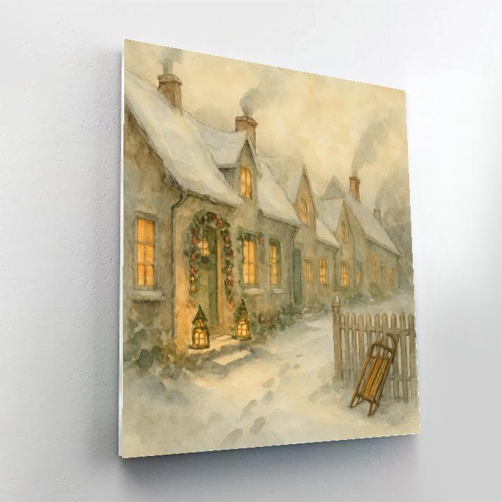 Pine Lantern Cottage Lane Painting by numbers kit