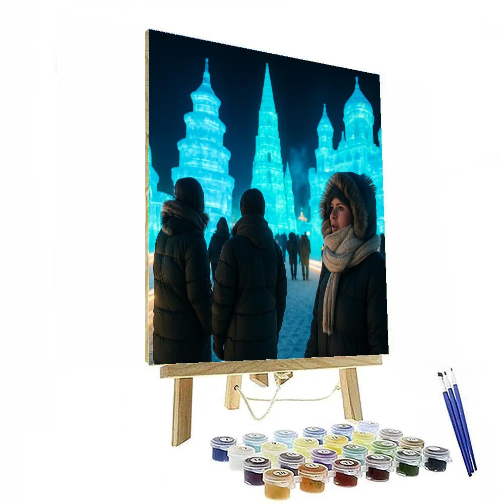 Harbin Ice Lantern Night Paint by numbers art