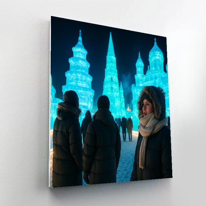 Harbin Ice Lantern Night Paint by numbers art