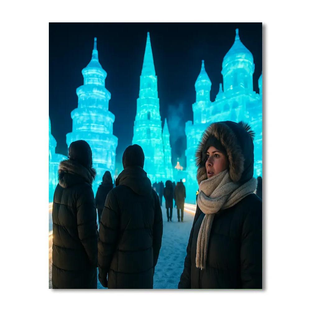 Harbin Ice Lantern Night Paint by numbers art