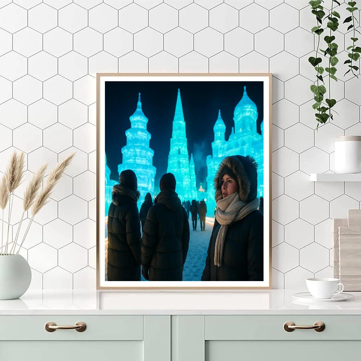 Harbin Ice Lantern Night Paint by numbers art