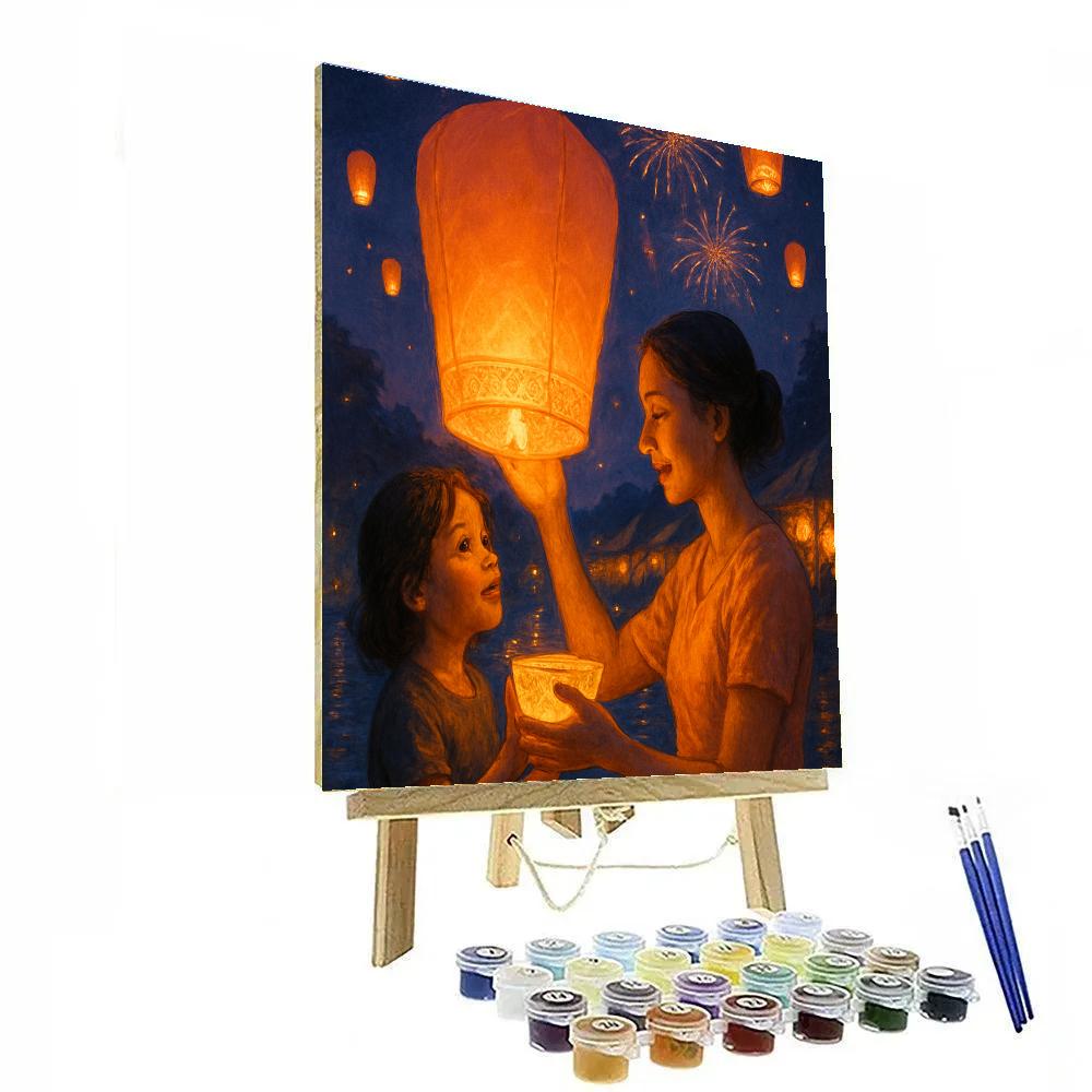 Festival Lantern Release painting number kit