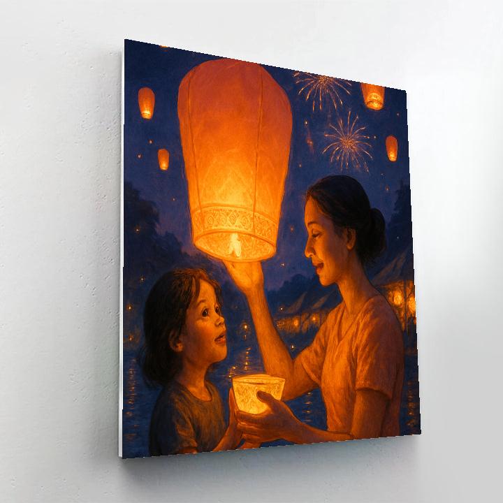 Festival Lantern Release painting number kit