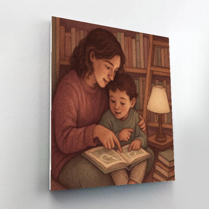 Library Nook Invitation DIY paint by numbers