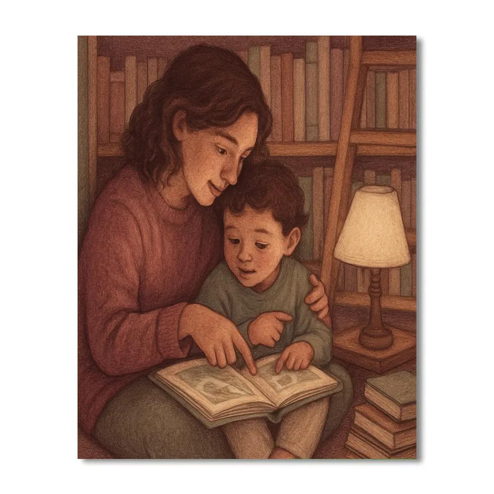 Library Nook Invitation DIY paint by numbers