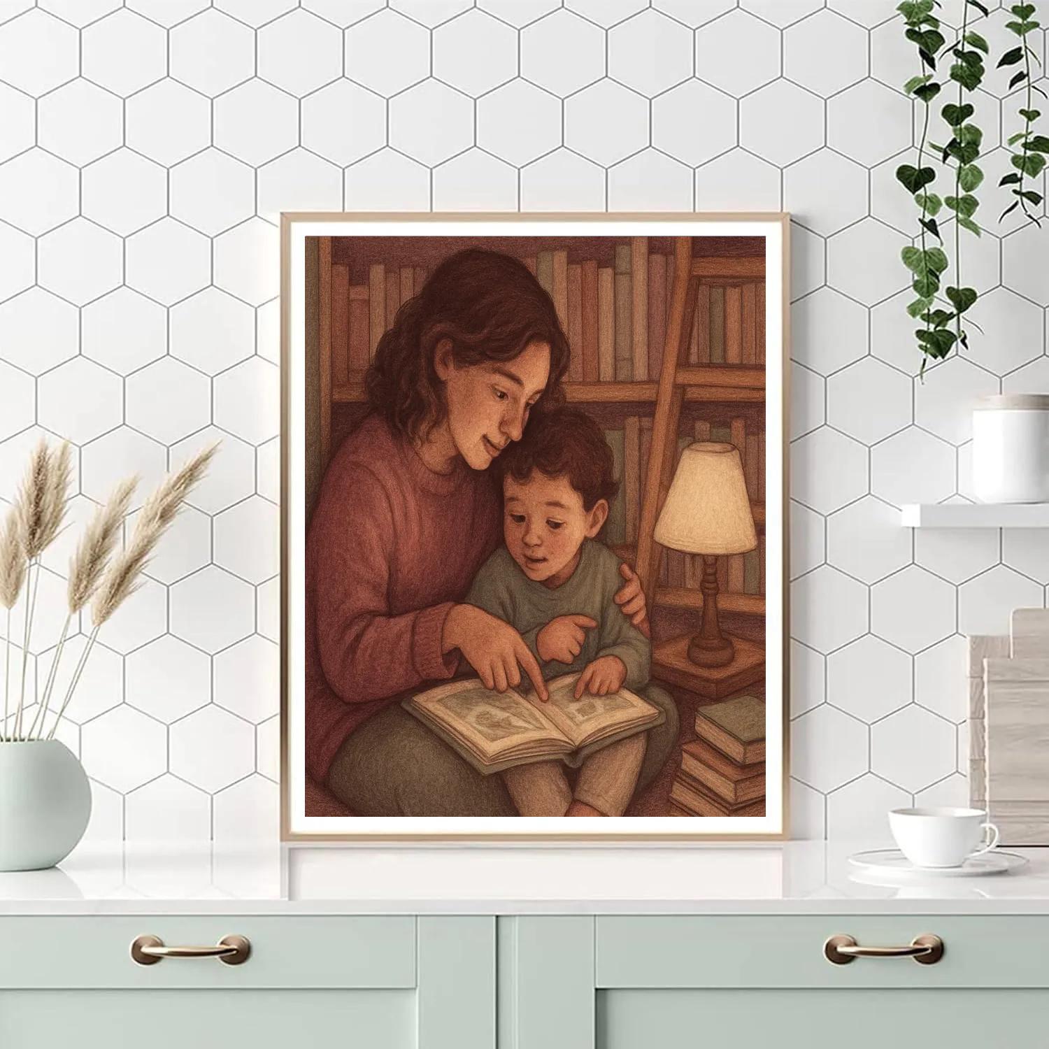 Library Nook Invitation DIY paint by numbers