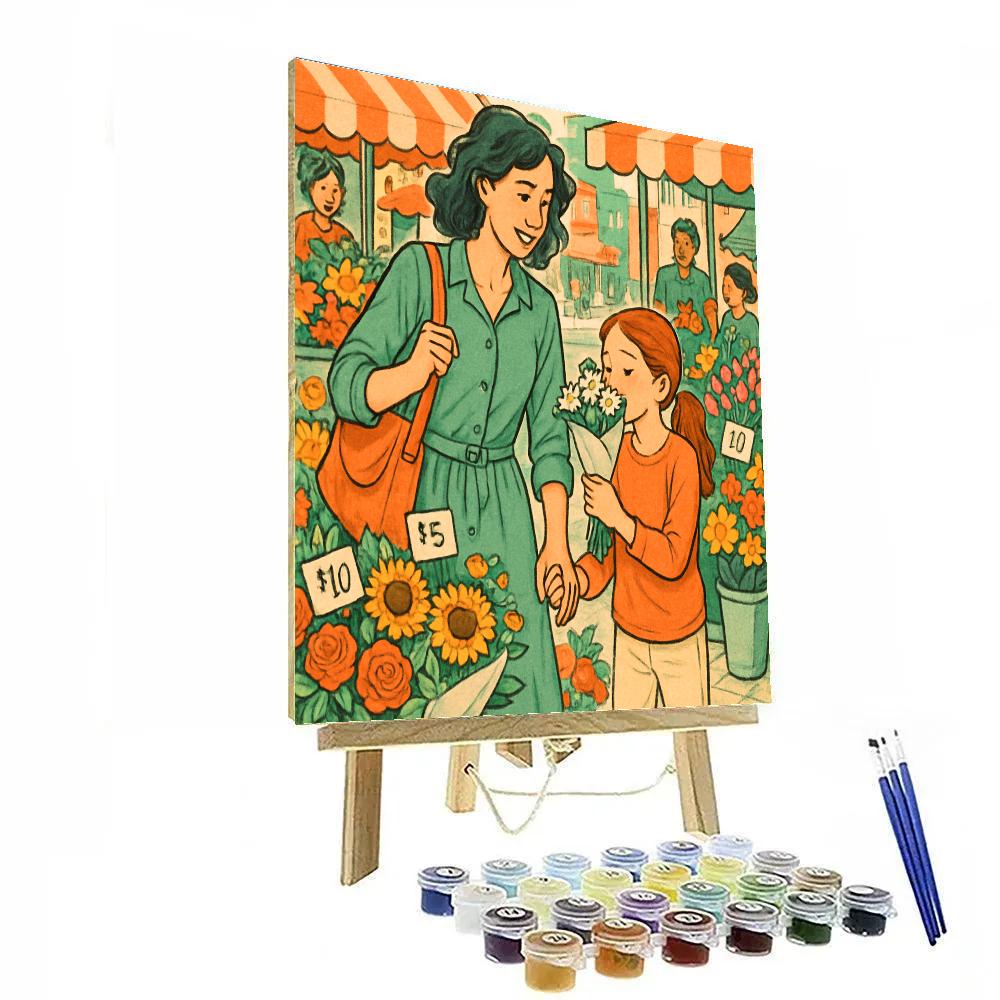 Flower Market Hand In Hand paint by color