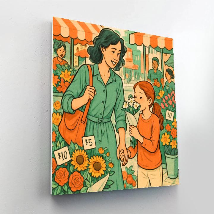 Flower Market Hand In Hand paint by color