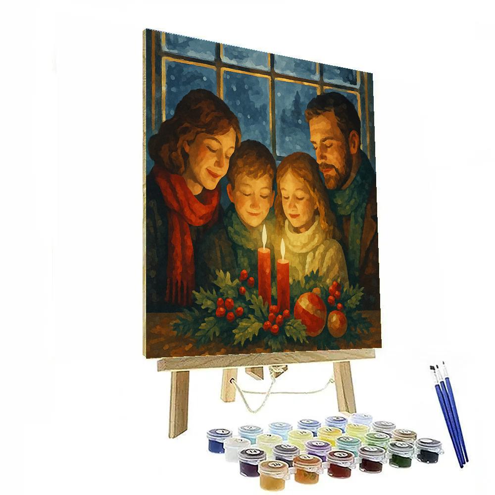 Noel Window Gathering paint by numbers