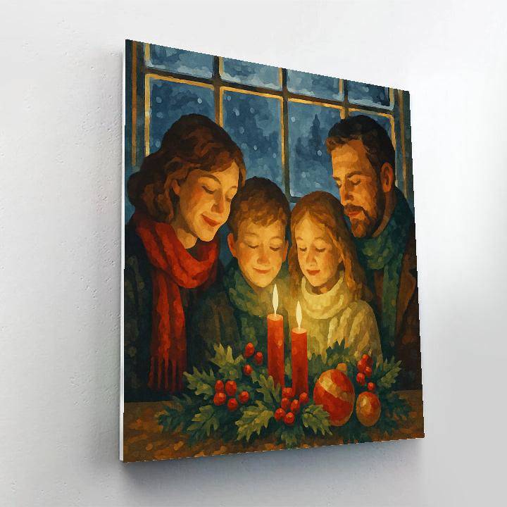 Noel Window Gathering paint by numbers