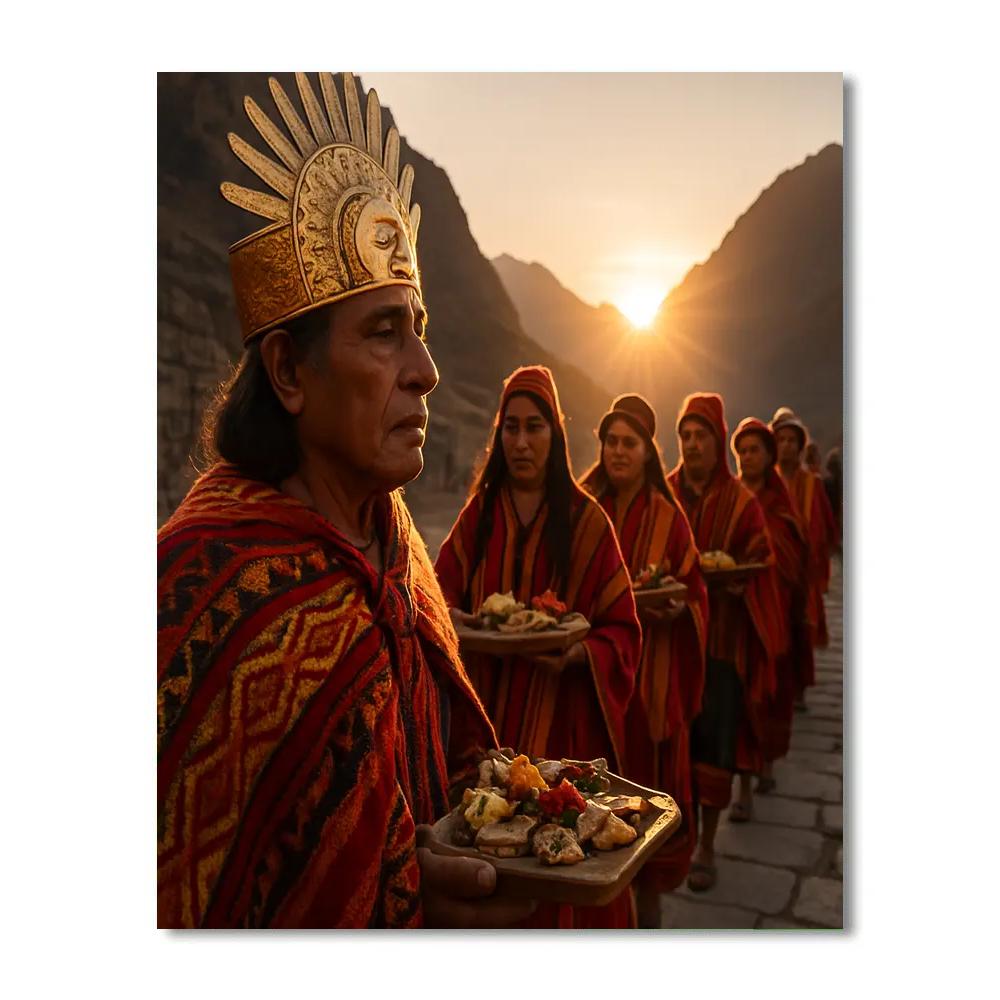 Inti Raymi Sun Procession DIY paint by numbers