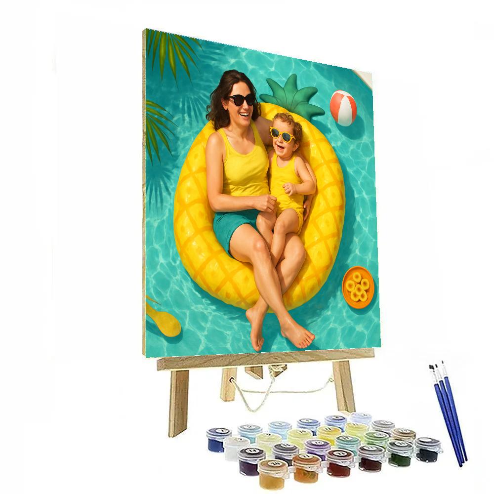 Poolside Float Relaxation Number painting