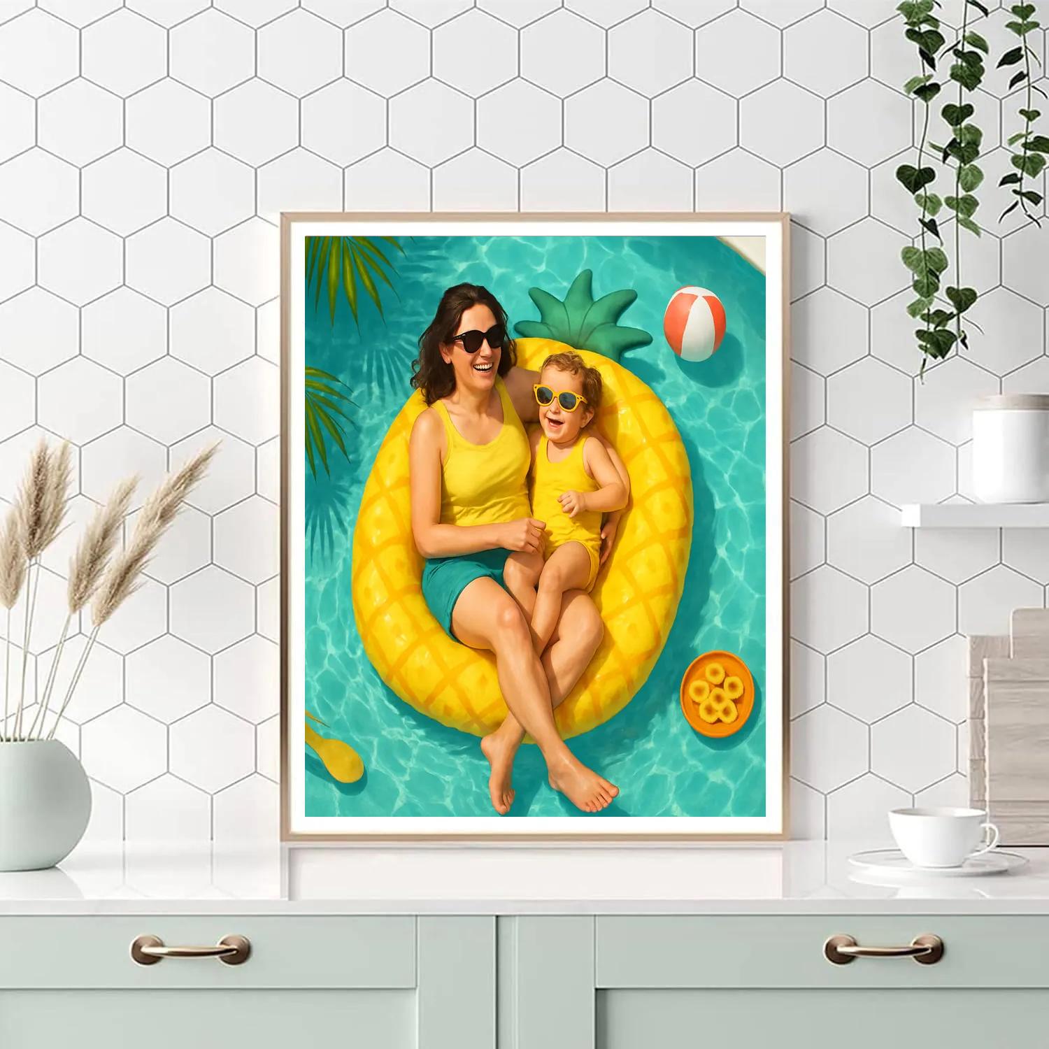 Poolside Float Relaxation Number painting