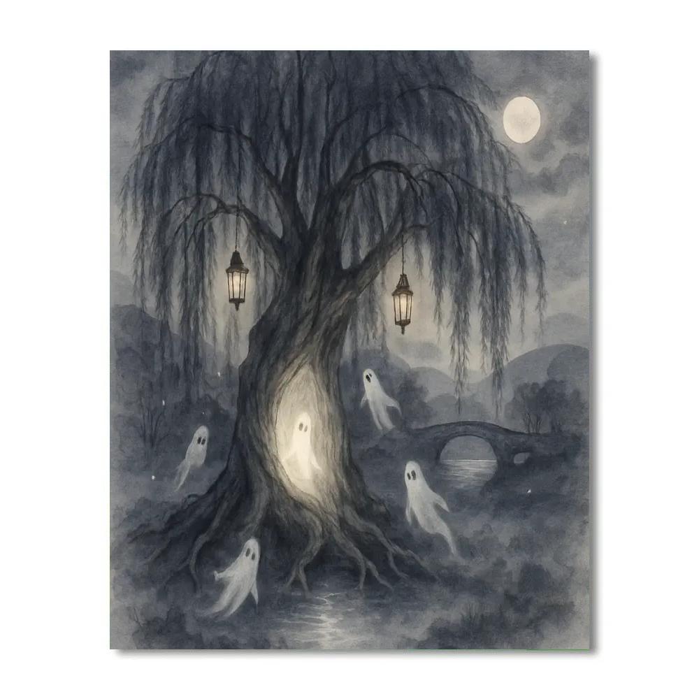 Whispering Willow Hollow Number painting