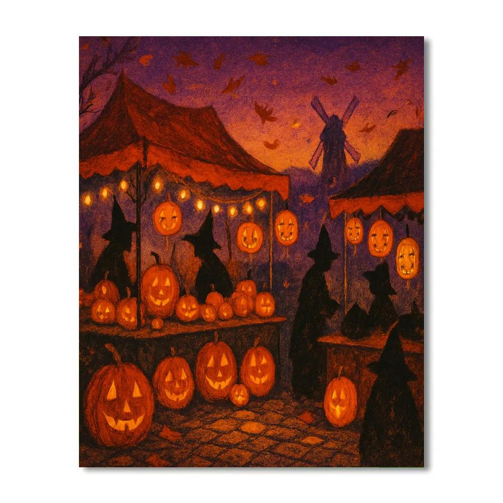 Harvest Lantern Market Paint by numbers kits