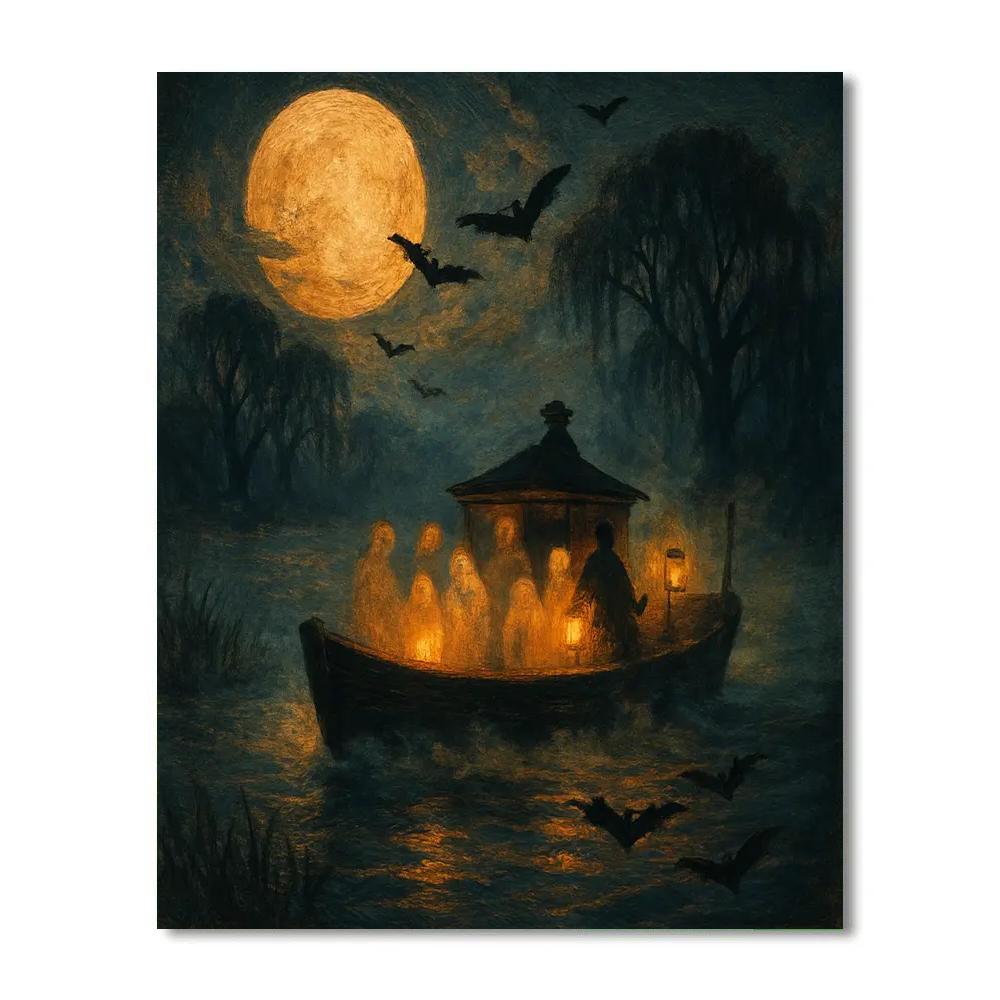 Specter Ferry At Blue Dusk Painting by numbers kit