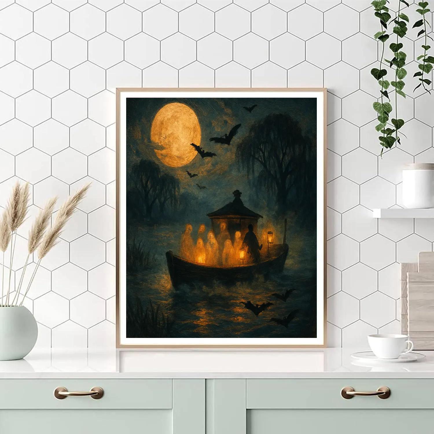 Specter Ferry At Blue Dusk Painting by numbers kit