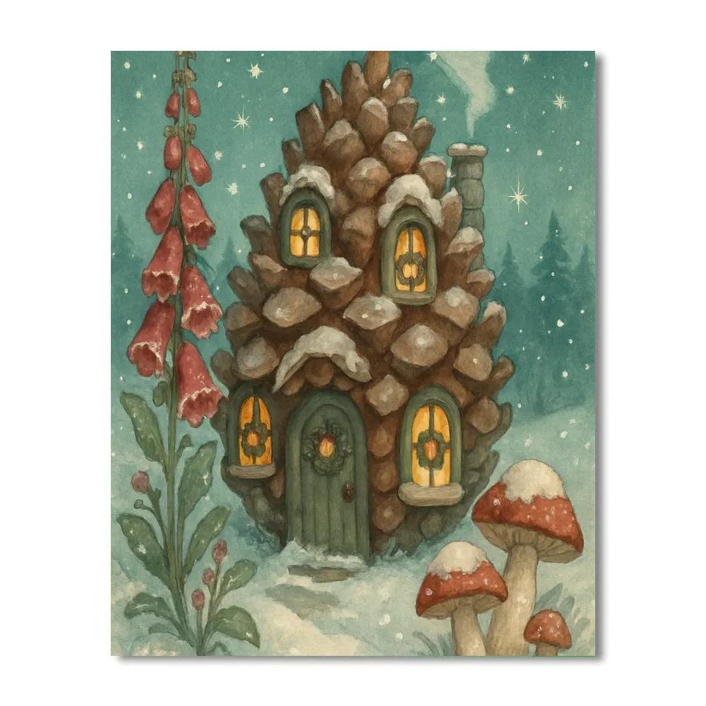 Pinecone Cottage Christmas Eve Paint by numbers kits
