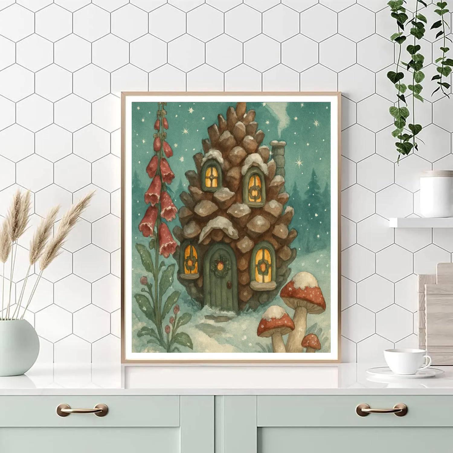 Pinecone Cottage Christmas Eve Paint by numbers kits