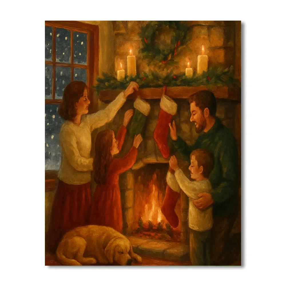 Hearthside Stocking Stroll Paint by numbers kits