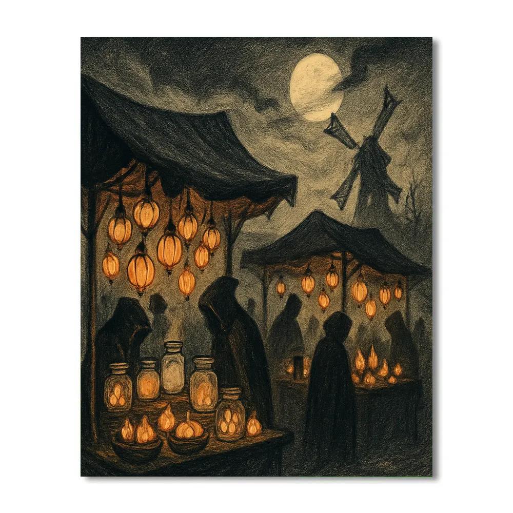 Night Market Of Hollow Seeds DIY paint by numbers