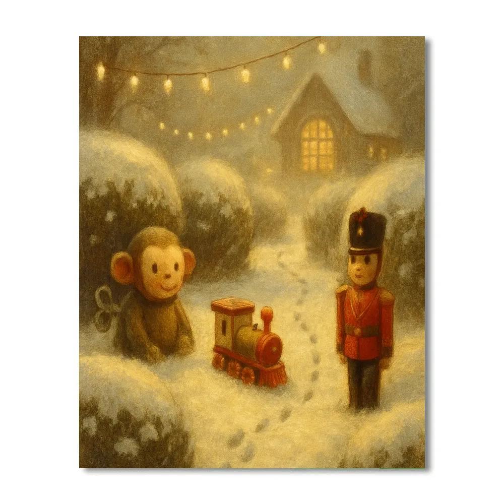 Elf Toy Garden Paint by numbers art