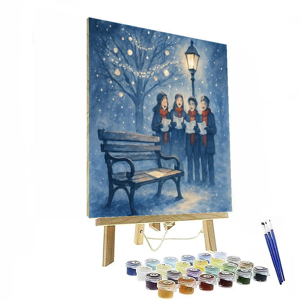 Starfall Carol Bench Number painting