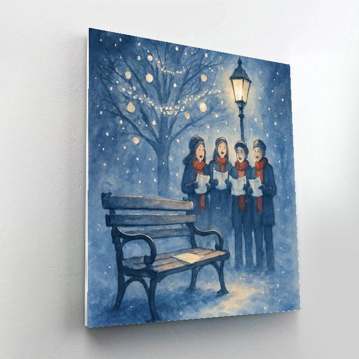 Starfall Carol Bench Number painting