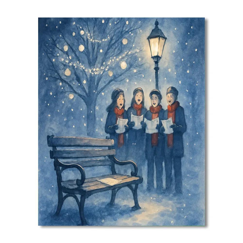 Starfall Carol Bench Number painting