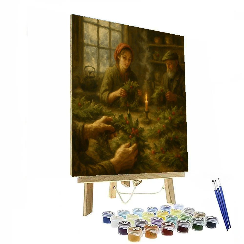 Wreath Makers At Dawn Number painting