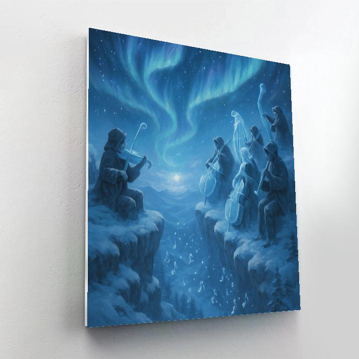 Icicle Orchestra Cliff painting number kit
