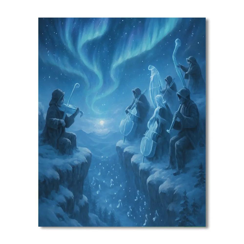 Icicle Orchestra Cliff painting number kit