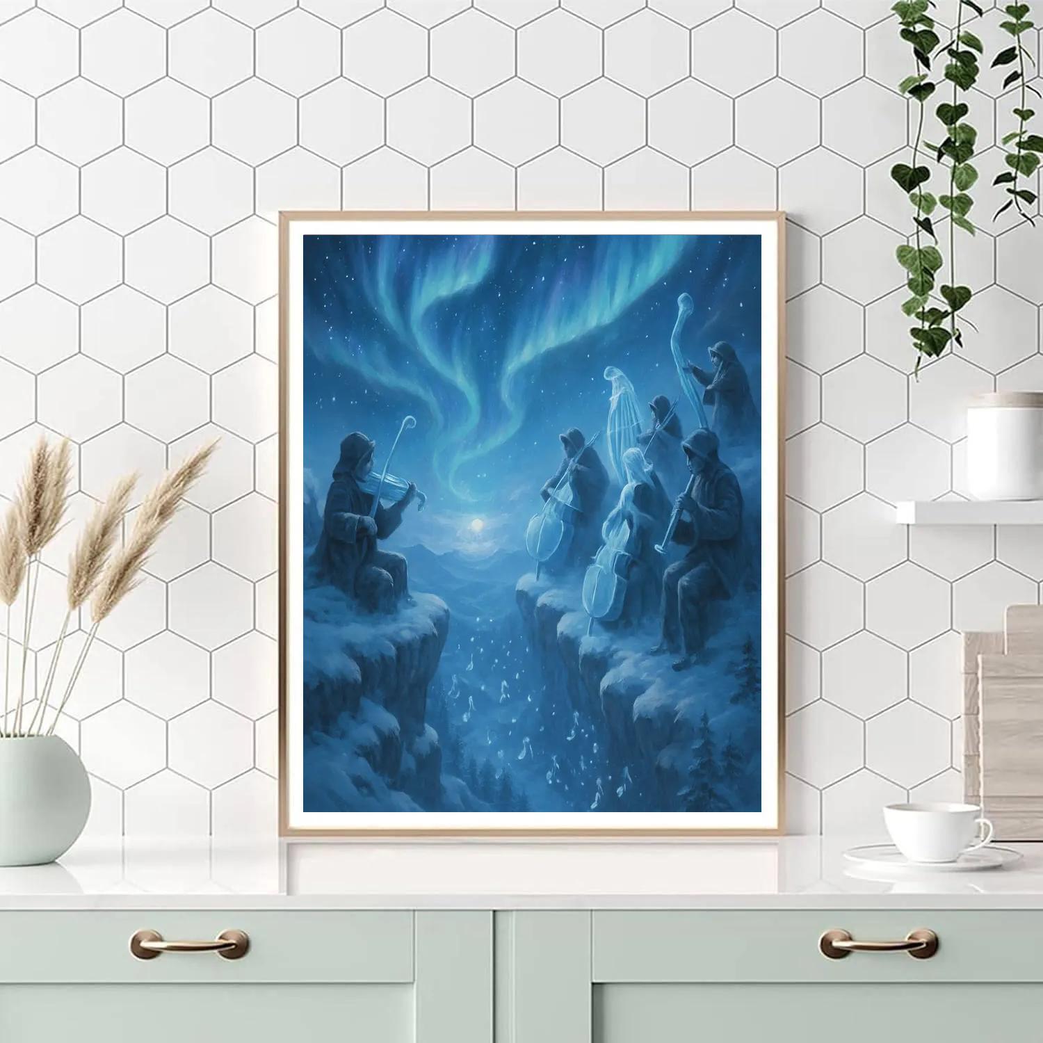 Icicle Orchestra Cliff painting number kit